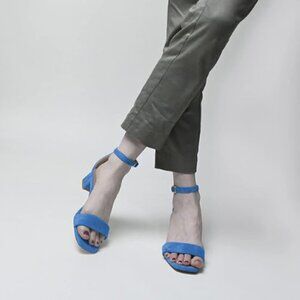 XYD Blue Women's Kitten heel Sandals